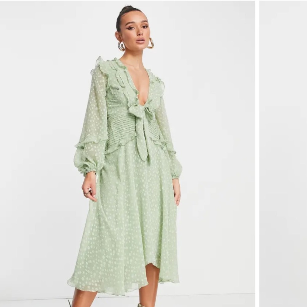 asos chiffon midi dress.